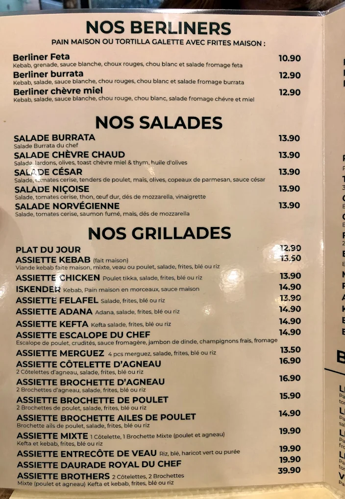 Los Brothers menu 4